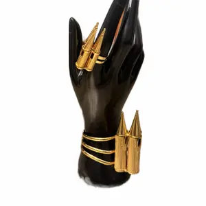 24k gold plated bracelets with ring