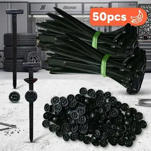 Heavy Duty PA66 Nylon Cable Tie Kit, 50kg Tensile Strength, Windproof Anti-Corrosion, -40°C to 130°C Resistant, 100Pcs Durable Zip Ties for Car Home Industrial Cable Management & Daily Organization