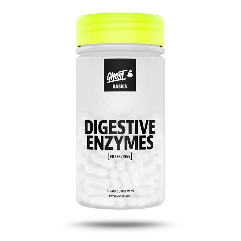GHOST Basics Digestive Enzymes Supplement for Men & Women - Multi-Enzymes, Probiotics & Prebiotics for Supporting Digestion & Gut Health - Vegan Friendly - 90 Veggie Capsules