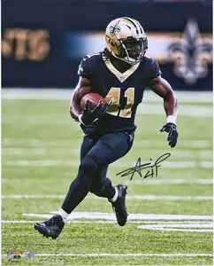 Alvin Kamara New Orleans Saints Autographed 16" x 20" Black Vertical Photograph - Fanatics Authentic Certified
