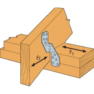 212 MAIN Simpson Strong Tie H2.5AZ Galvanized Hurricane Tie, Wind Resistance, Easy Installation, 5-Nail Fastener for Hardware Applications, Five Nails