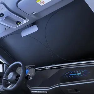 1pc Large Premium Thermal Sunshade - 1pc Portable Car Windshield Shade, UV Protection, Seamless Design, Fits All Vehicles, Includes Fashion Glasses Icon, Sun Visor, Uv Protective Sunshade, Sunshade Cover