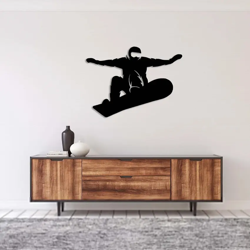 Snowboarder Metal Wall Decor, Metal Snowboarder Decor Skiing Metal Wall Art Skiing Art Sport Wall Decor,Iron Art, Artwork, Wall decoration, Modern Minimalist Design