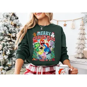 Inside Out Christmas Sweatshirt, Disneyland Christmas Holiday Sweatshirt, Feelings Xmas Sweatshirt, Joy Sadness Anger Xmas Sweatshirt