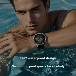 Lasca Men's Watch H02 Smartwatch Silver Color Sports Watch Heart Rate Monitor Step Counter Call Adult Wristwatch