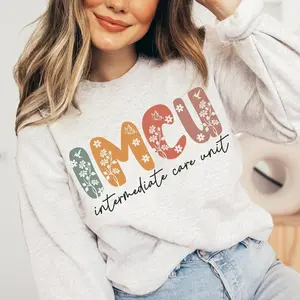 Floral IMCU Nurse Sweatshirt Gift, Boho IMCU Squad Crewneck Sweater, Intermediate Care Unit Nurse Shirt Grad Gift for IMCU Nurse Student 3W
