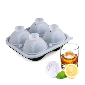 Baseball Ice Molds 6 Cavity Silicone Ball Ice Cube Mold for Whiskey Cocktails Juices Coffee Large Reusable Baseball Style Grand Slam Ice Home Run Chill Unique Sports Gift for Men Dads Baseball Fans Parties Gatherings and Fathers Day