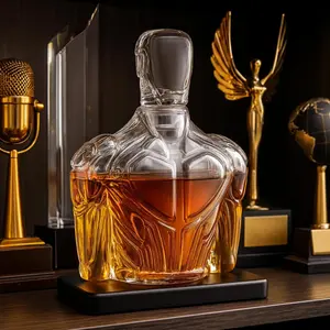 Iron Hero Whiskey Decanter 25.36oz | Superhero Armor Liquor Carafe | Collectible Borosilicate Glass Decanter for Men | Unique Gift for Him Dad Husband | Comic Man Fan Bar Display Scotch Bourbon Vodka