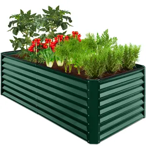Best Choice Products 6x3x2ft Outdoor Metal Raised Garden Bed, Planter Box for Vegetables, Flowers, Herbs