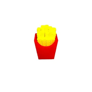 Fidget Fries Clicker - Red Plastic Cup with Yellow Fries, Ideal for Stress Relief and Mindfulness