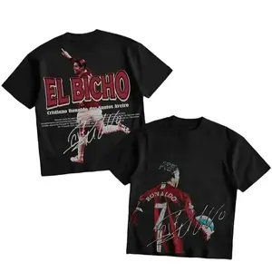 SPORTREIGN Ronaldo v2 Men's T-shirt, Soccer Fan Shirt, Ronaldo Fan Merchandise, Football Shirt, Graphic Tee Over Size, 100% cotton Shirt, Gift For Him, Made In USA.