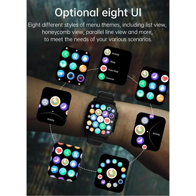 LAXASFIT X10 Ultra Smart Watch Bluetooth Call Message Alert Heart Rate Monitor Sports Watch for Android iOS Men Women AMOLED Display 2.01-inch