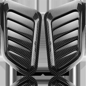 Car Hood Carbon Fiber Texture Vent Sticker Set, Engine Cover Decoration, Universal Car Body Ventilation, Customization, Enhance Atmosphere, Car Stickers