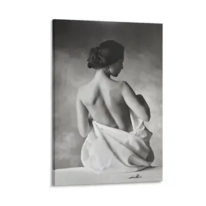 Black And White Wall Art  Female Naked Lady Body Beauty Poster Decor Print