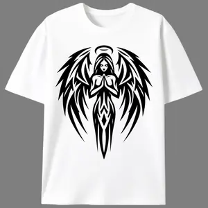 Tribal Angel Pray T-Shirt |   Christian Guardian Angel Graphic Tee