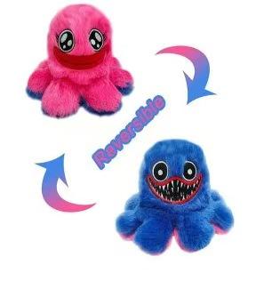 2-in-1 Reversible Octopus Plush Huggy Wuggy & Kissy Missy Poppy Playtime Stuffed Toy for Kids Fans