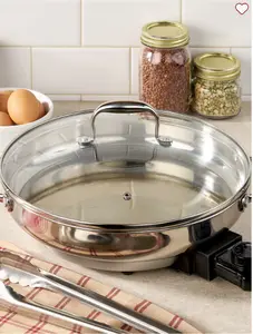 Stainless Steel 12-Inch Electric Skillet