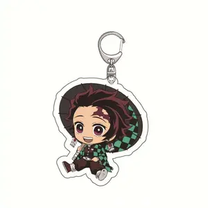 Anime Acrylic Keychain   Nezuko Tanjiro Zenitsu Keychain Pendant Anime Merchandise Cosplay Gift for Fans Collection
