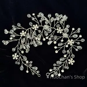 Glamorous Handmade Crystal Floral Hair Vine: Romantic Pearl - Zircon Accessory for Brides & Sparkling Occasions gift