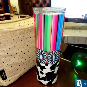 Aztec Cow Print Tumbler