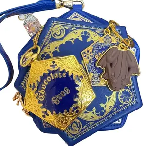 Blue and Yellow Frog Clock Necklace and Keychain