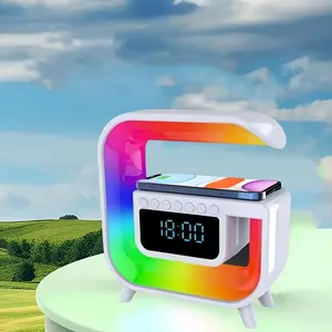 Wireless Speaker with Phone Charging, Sunrise Alarm Clock, Music Wake-Up, Time Display, Sleep Aid – Perfect Gift for Everyone, Ideal for Christmas, Morning Alarm, Bedside Speaker, Compact Design, Portable Music Player, Energy-Efficient