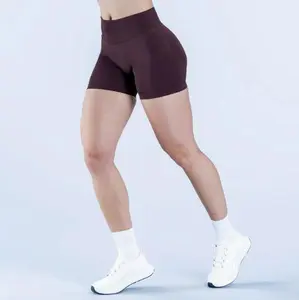 Low-rise seamless yoga shorts with brand logo Butt-lifting fitness shorts Cycling shorts Stretch fitness shorts