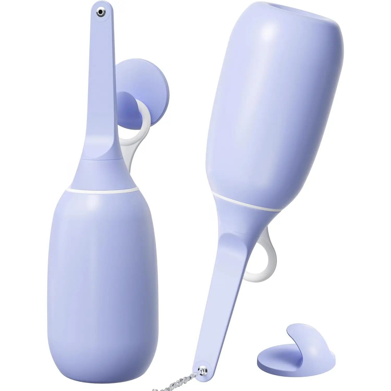 Affordable Synthetic EVA Portable Handheld Bidet for Adults, Collapsible 400ml(13.5oz) High-Jet Spray Toilet Bottle, Durable Easy-to-Use Household Upside-Down Model with Quick-Fill & Wall-Mounted Hook (Purple)