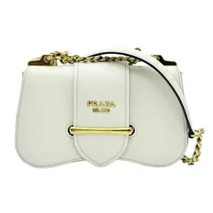 Pre-owned PRADA / Gold Buckle Chain Bag / Handbag / NZB29039 ^