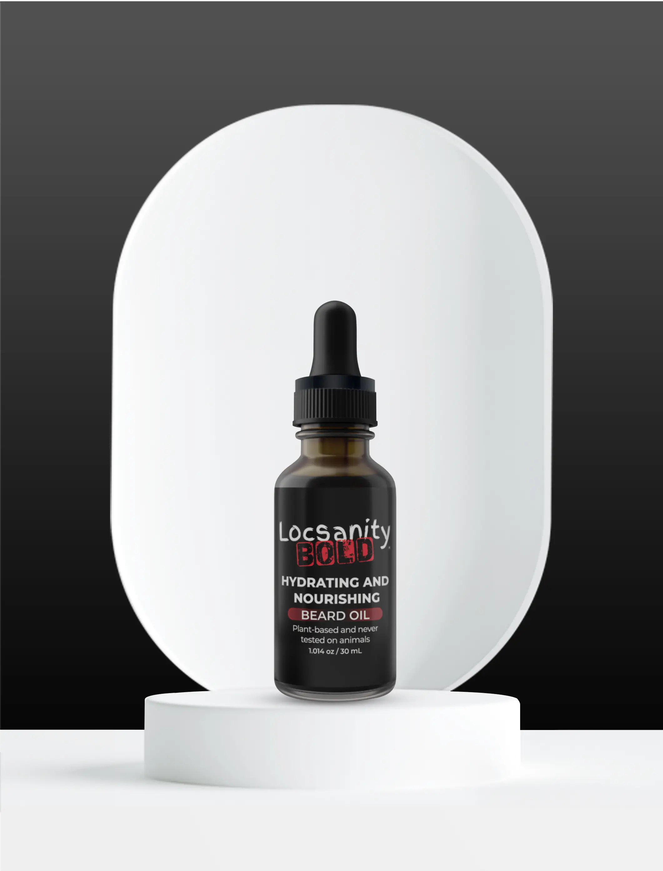 LOCSANITY BOLD Men's Beard Oil - Lightweight Moisturizing Natural Hair Care Daily Treatment with Shea, Argan, Cedarwood & Bergamot Oil Blend, 1 fl oz, Coconut, Cleansing