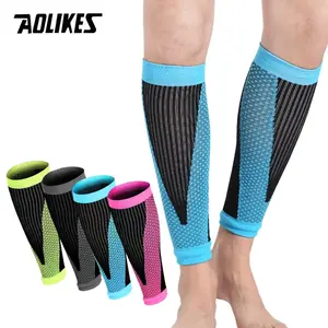 AOLIKES 1 Pair Shin Guards Soccer Football Protective Leg Calf Compression Sleeves Cycling Running Sports Safety shinguards
