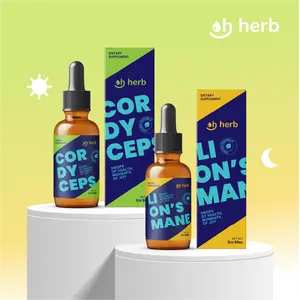 [Day & Night] Liposomal Mushroom Liquid Tincture - Lion's Mane+Cordyceps - Sharper Focus, Natural Energy, Memory Boost, Stamina Booster, Immune Support, Anti-inflammatory - Vegan, Gluten Free, Non-GMO, FDA/GMP Registered - Herbal Extract - Healthcare