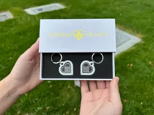 Turning Hearts Memory Keychain