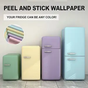 Fridge Decor Stickers – 17.72x78.74 Inch DIY Peel and Stick Vinyl Waterpoof Self Adhesive Decorative Contact Roll for Wall Kitchen Refrigerator  Wallpaper for Bedroom Waterproof Wall Sticker
