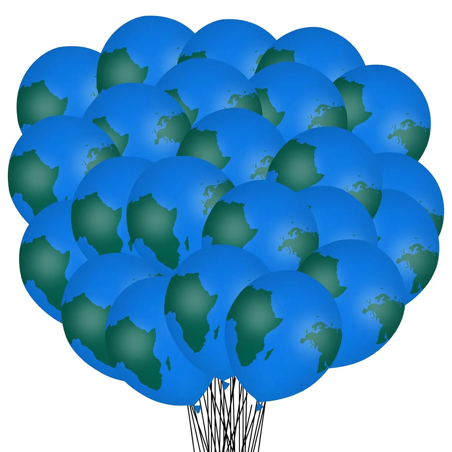 30 Pcs Earth Balloons, Globe & Space Theme Party Balloons for Birthday, Earth Day Supplies