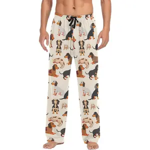 Men's Pajama Pants Dachshund Breed Dogs Sleep Bottoms Lounge Sleepwear with Pockets Drawstring