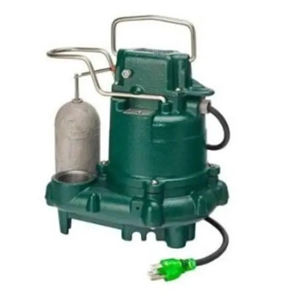 Automatic Dewatering Pump, Model M63, 0.33 HP, 115V, 1PH, 10 ft Cord, 3-Wire, Cast Iron, Carbon and Ceramic Shaft Seal