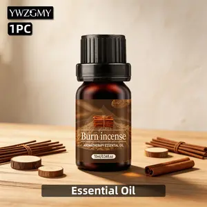 1pc Flat Head Essential Oil, Wooden Scented Oil, 10ML Bottle, for Humidifier Refills, Aromatherapy Candles, Diffusers, Home & Car Air Freshener