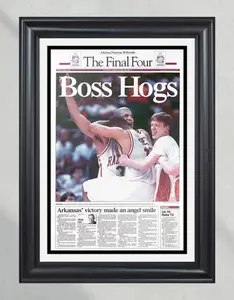 1994 Arkansas Razorbacks NCAA College Basketball Champions No Frame Newspaper - 'Boss Hogs'