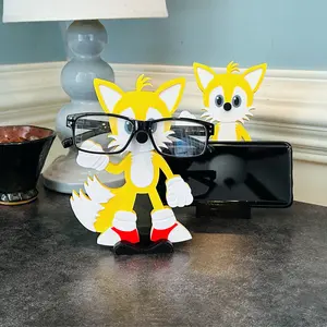 Tails (Sonic) Eyeglasses Holder, Fast Fox Eyeglass Stand and Unique Kids Gift Idea