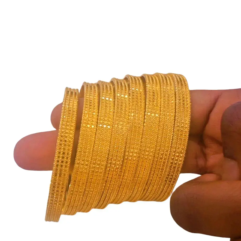 8pcs Gold-Plated Bangles Set high quality