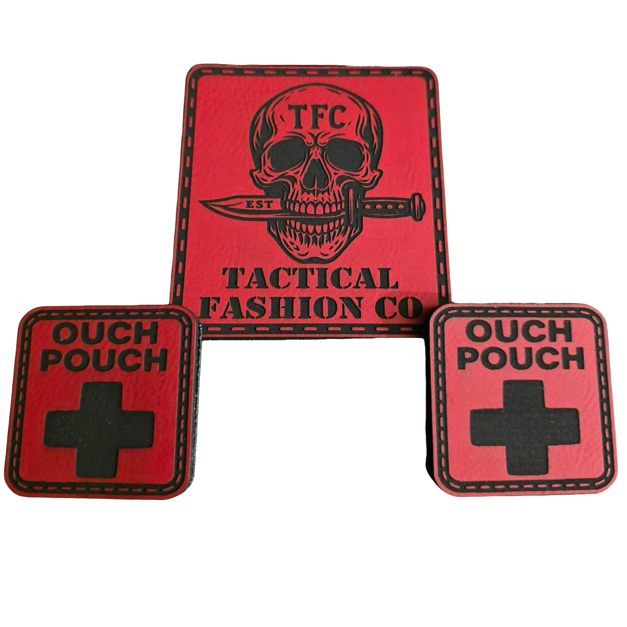 Premium Single Tactical Embroidery Medic Patch - Hook-Backed, Bold Red Cross First Aid Identifier, Leather Ouch Pouch Accessory for Trauma Kits, Bugout Bags, Backpacks, Plate Carriers with Tactical Look