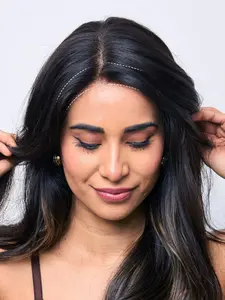 13*2 Full Lace Forehead Hairpiece, Human Hair Pre-Cut Lace Frontal Drawstring Forehead Hairline for Women, M-Shape Flowing Bangs for Hair Loss 14 Inch, Frontal Wigs