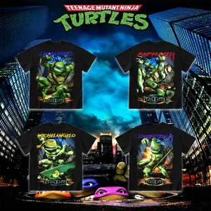 COLLECTION Teenage Mutant Ninja Turtles Graphic T-Shirt Gildan – TMNT Retro Vintage Tee, Leonardo Raphael Michelangelo Donatello Shirt, 90s Cartoon Washed Oversized Streetwear, Unisex Ninja Turtle Fan Gift Tee
