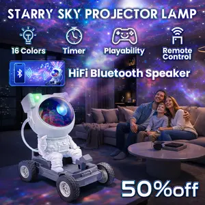 Gen 2 Moon Rover Astronaut Galaxy Projector Night Light, Bluetooth Space Star Projector with Remote & Timer, LED Nebula Ceiling Light for Kids Room, Bedroom Decor, Aesthetic Light, Valentine’s Day & Christmas Gift, Space Lovers, Couples, Romantic Light