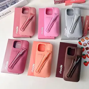 Rhode Phone case Stylish Lip Gloss Phone Cover Compatible with iPhone 11–17 Series | Built-In Makeup Holder | Cute Travel Case