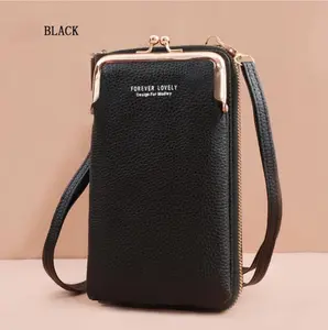 Women’s Crossbody Smartphone Wallet Bag, 2026 Trendy Lychee Pattern Phone Purse with Wallet & Lanyard, Water-Resistant Multi Pocket Cellphone Holder, Everyday Essential for Travel, Shopping & Daily Use