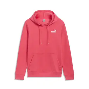 PUMA Womens Essentials Embroidered Logo Hoodie Casual Outerwear Casual - Red
