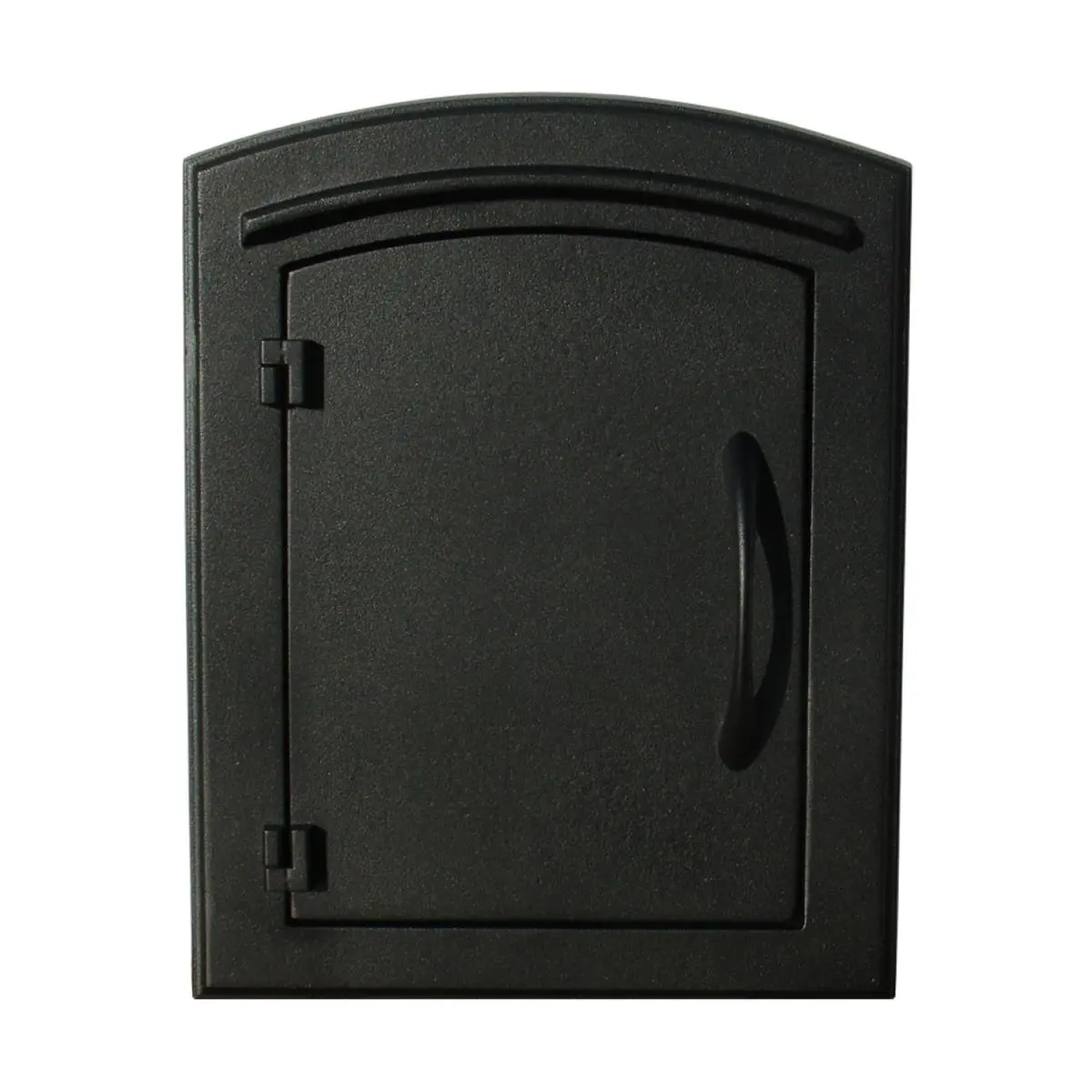212 MAIN Outdoor 14 in. Weatherproof Cast Aluminum Metal Manchester Non-Locking Column-Mount Oversize Mailbox - Plain Black Door, Built-to-Last, Address Plaque, Easy Mail Insert, Newspaper Holder, Holds Mail for Up to 7 Days
