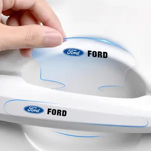 8Pcs TPU Car Door Bowl Anti-scratch Stickers Decals Film Auto Decorative Accessories, Vehicle Decoration For Ford Mustang Focus Ranger Explorer Fiesta Expedition Mondeo Escape Fusion Kuga Bronco Ecosport Maverick PUMA F150